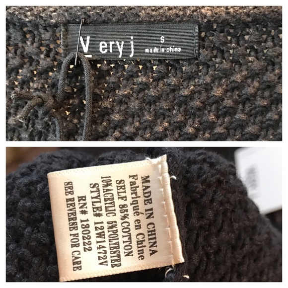 Very J acid wash thermal Waffle Knit slouchy top - Picture 8 of 8